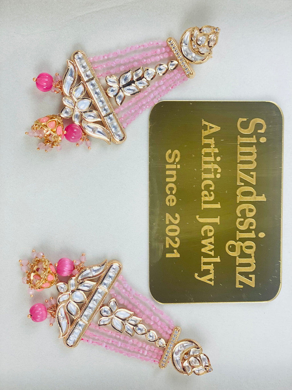 Uncut Kundan Statement Earrings | Simzdesignz |
