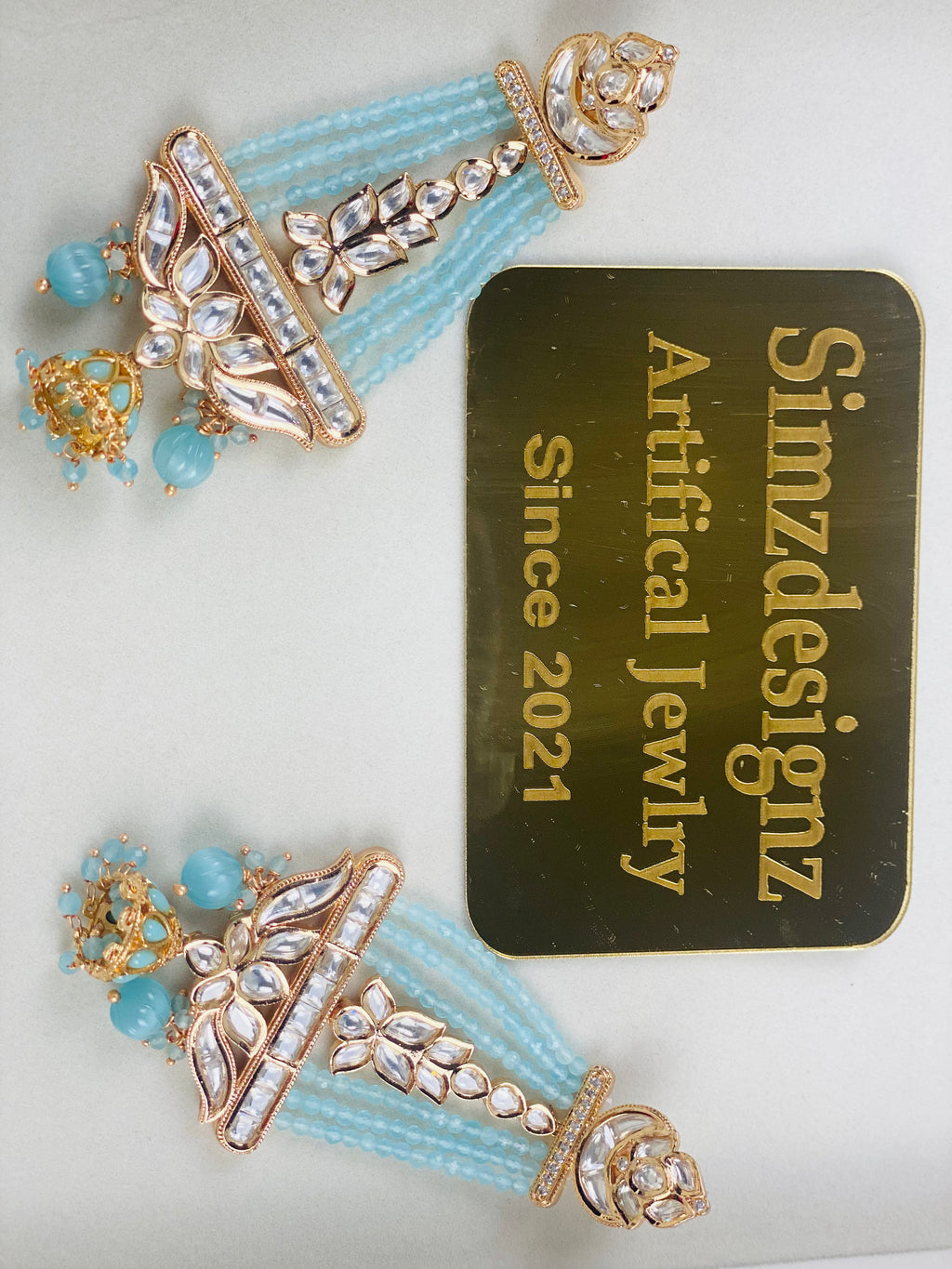 Uncut Kundan Statement Earrings | Simzdesignz |