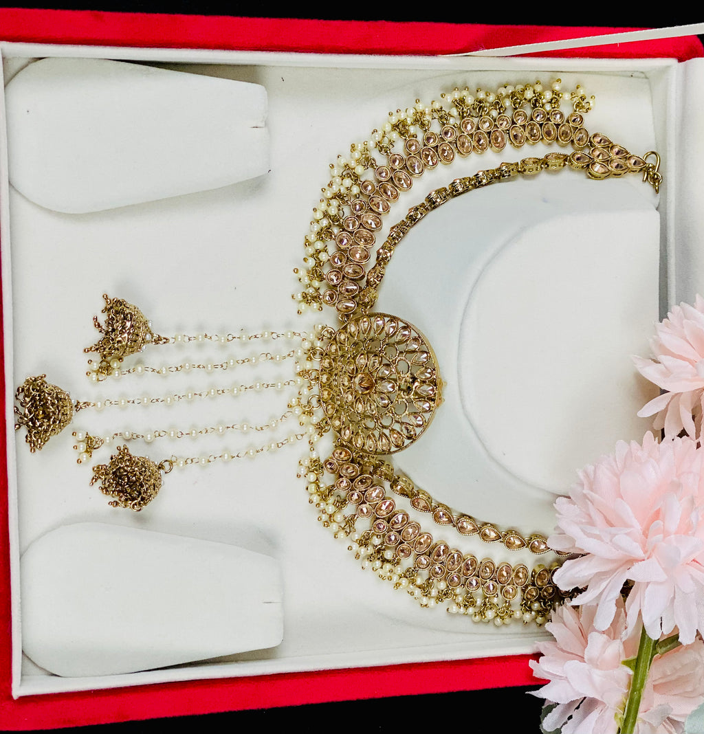 Antique Gold Polki ChotI  Hair Accessories | Simzdesignz |