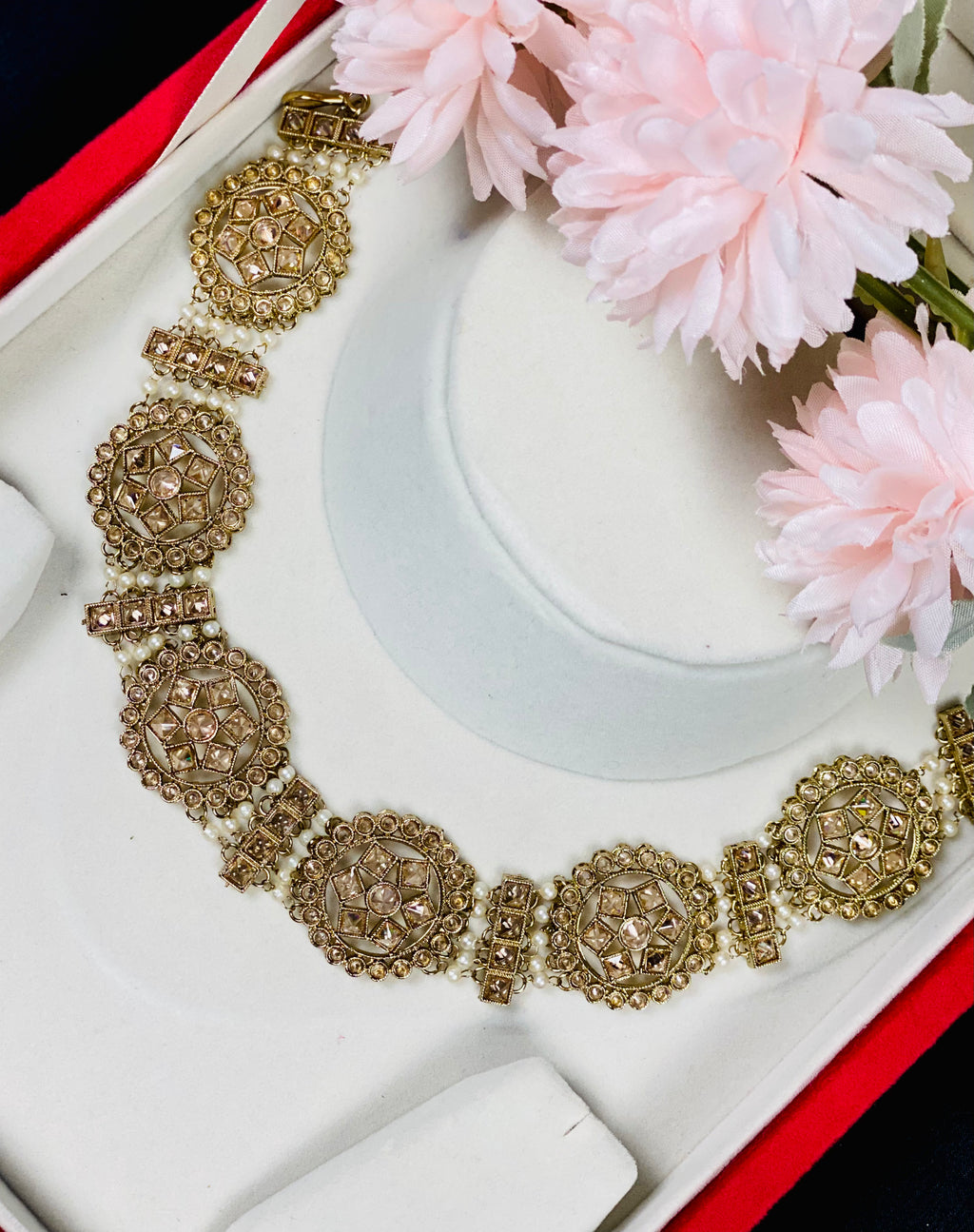 Alia Bhatt Inspired Polki Kundan Headband | Sheeshphool | SIMZDESIGNZZ |