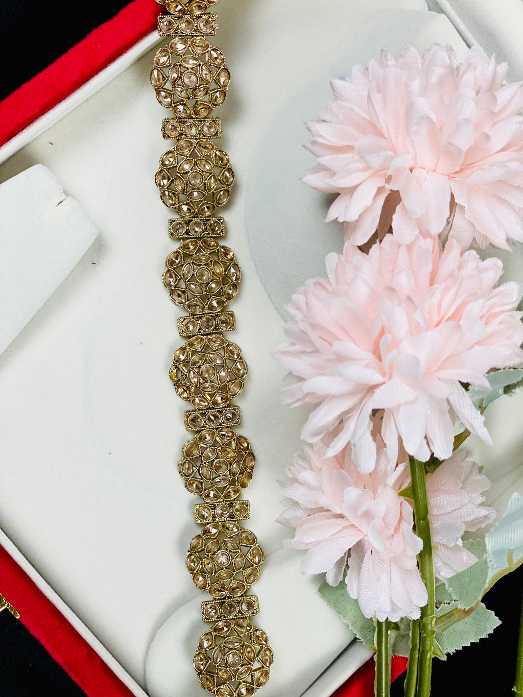 Alia Bhatt Inspired Polki Kundan Headband | Sheeshphool | SIMZDESIGNZZ |