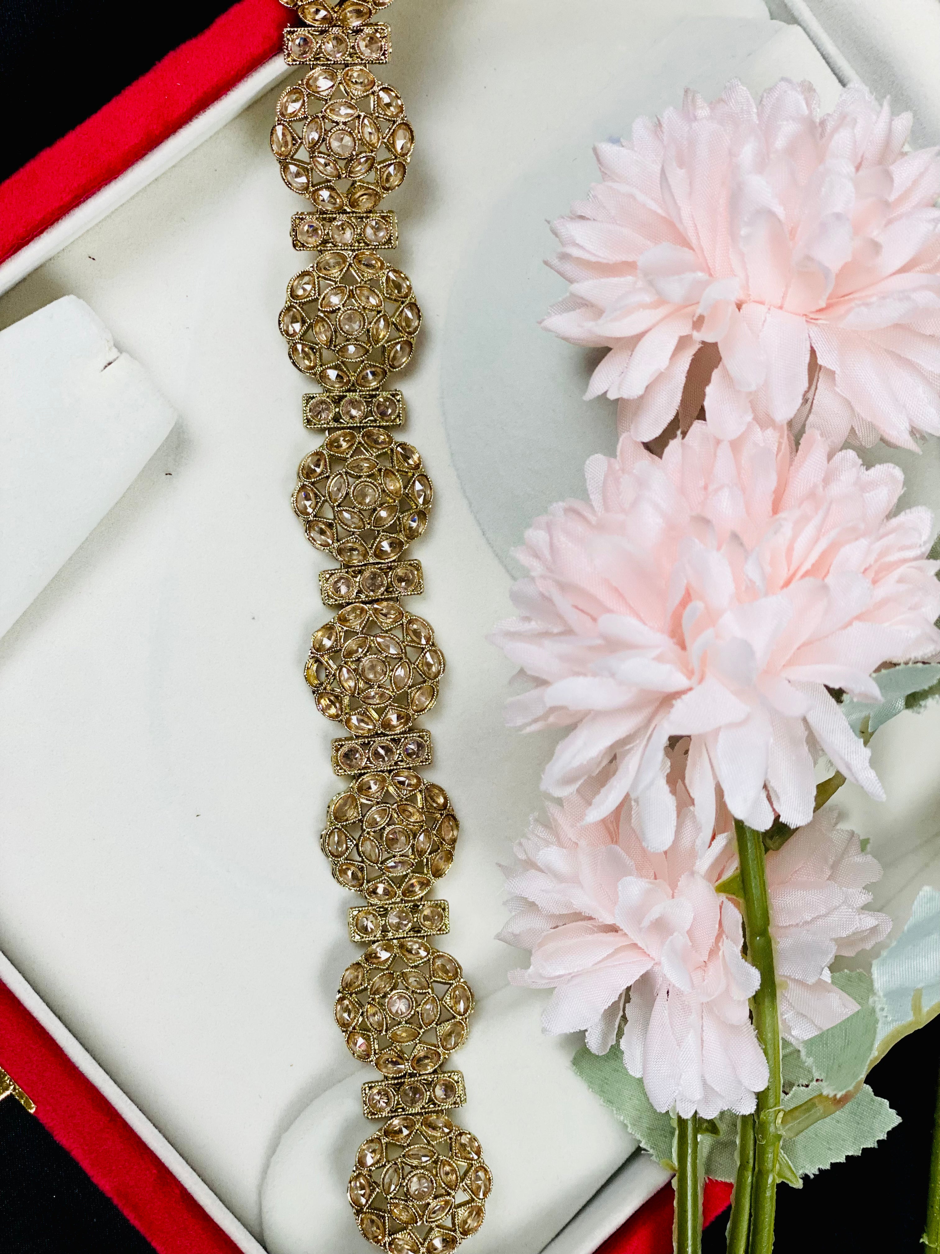 Alia Bhatt Inspired Polki Kundan Headband | Sheeshphool | SIMZDESIGNZZ |