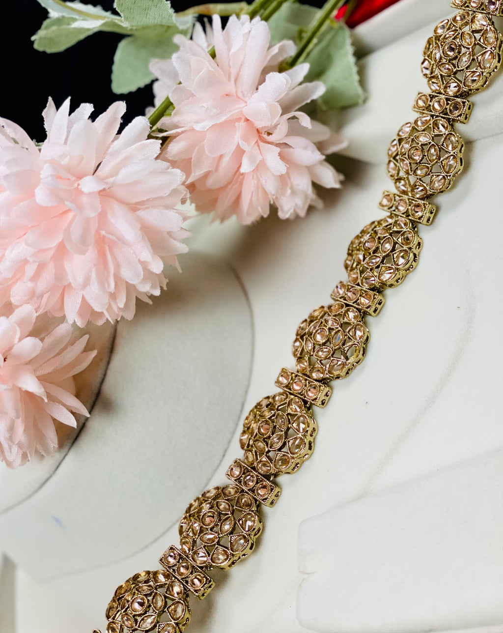 Alia Bhatt Inspired Polki Kundan Headband | Sheeshphool | SIMZDESIGNZZ |