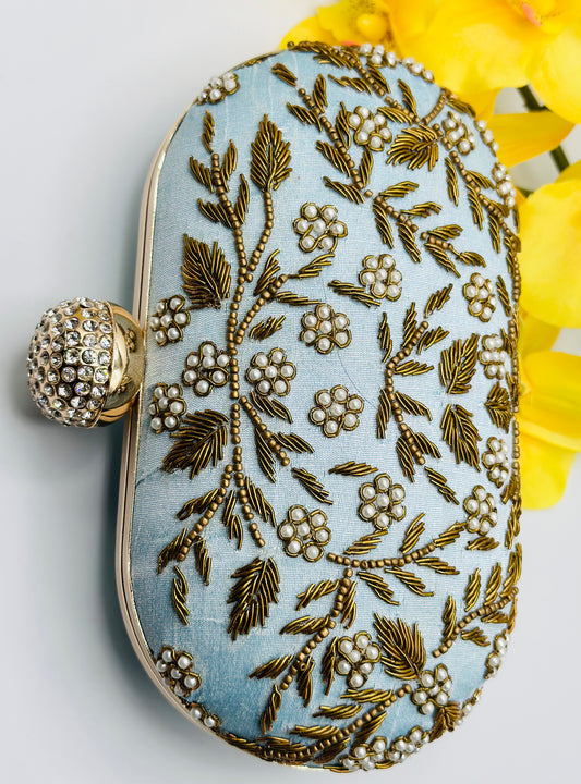 Oval-Shape Handcrafted Clutch | Simzdesignzz |