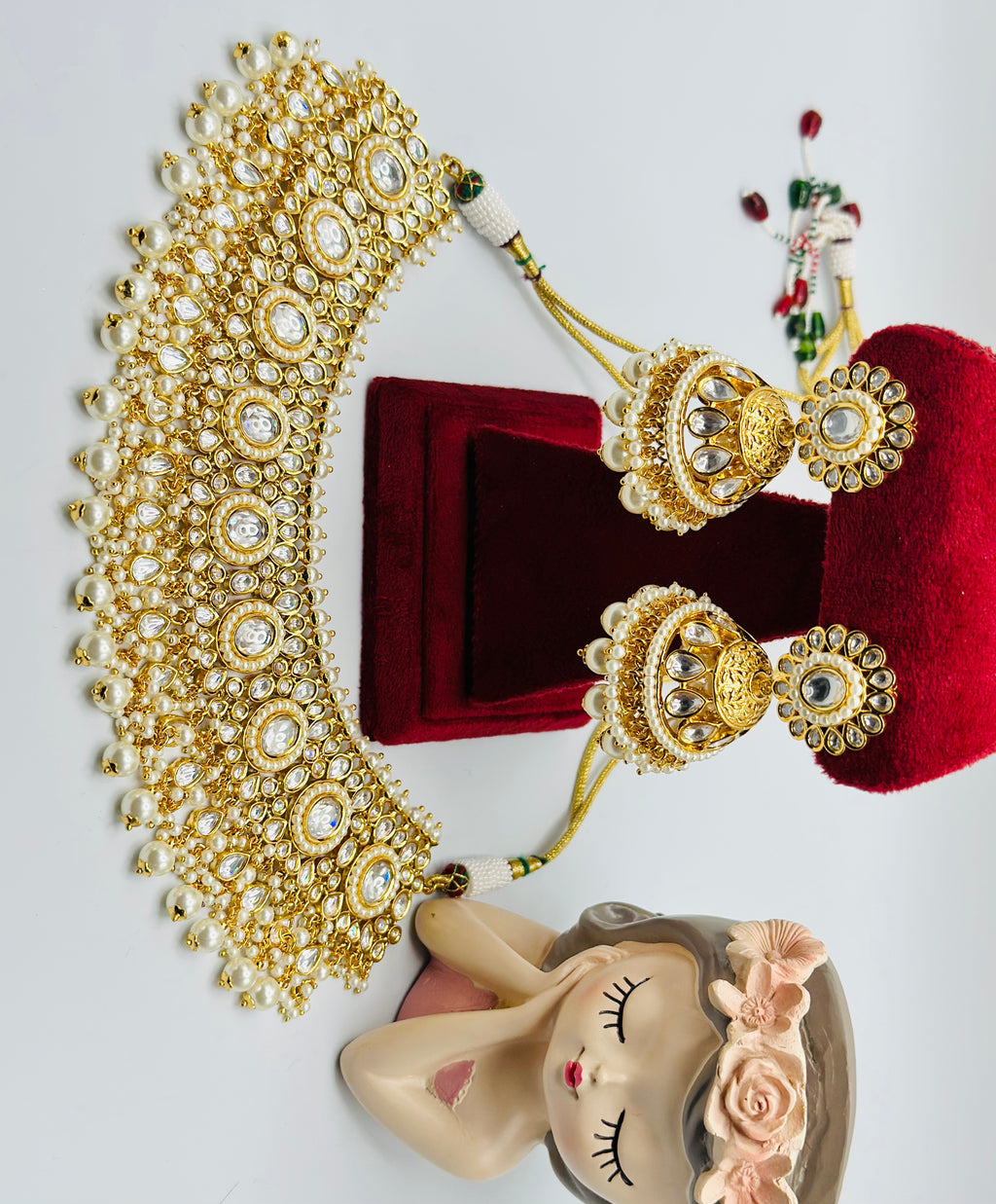 Albeli Polki And Pearl Choker Necklace | Bridal | Semi-Bridal | Simzdesignzz |