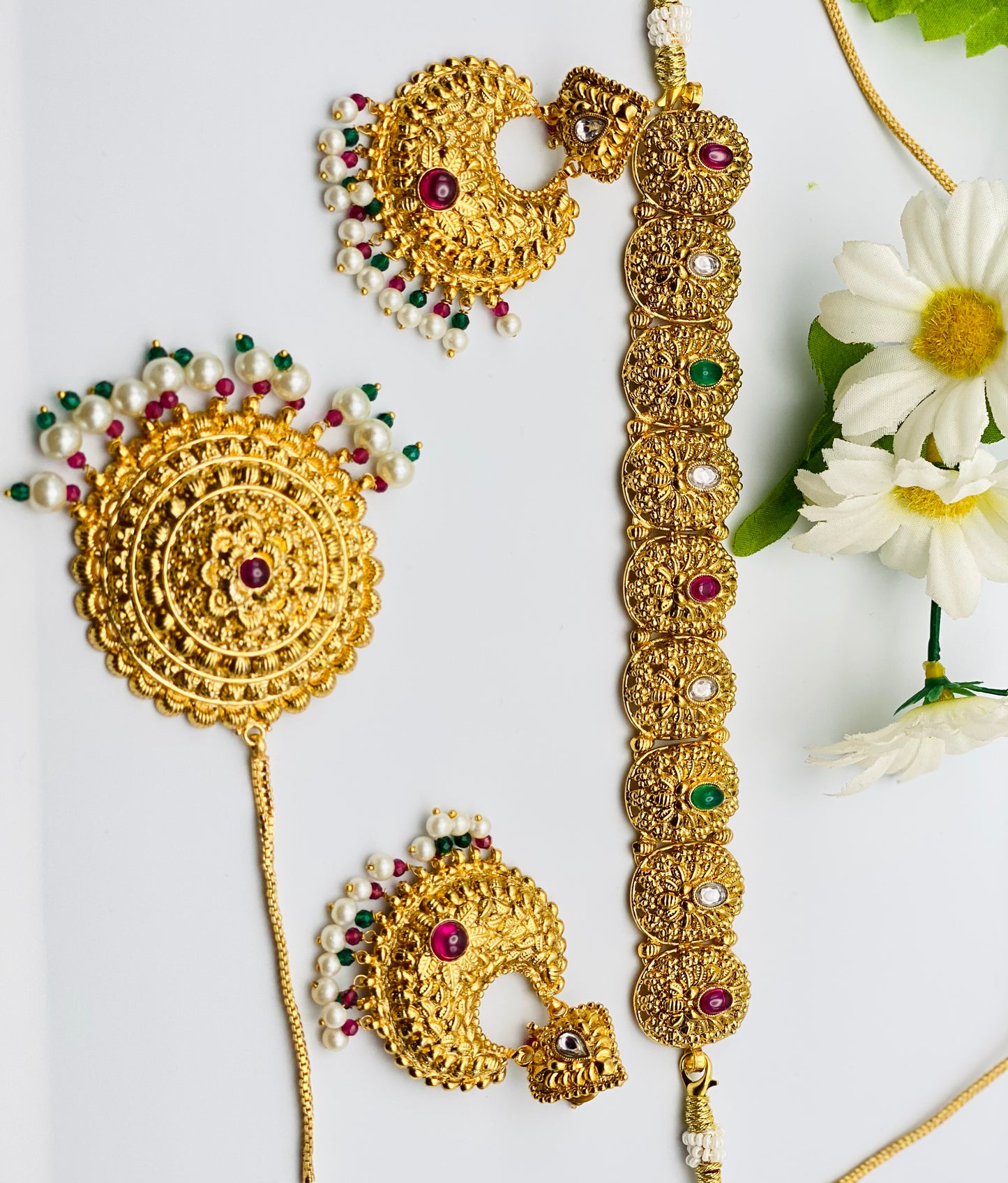 Traditional Gold-Plated Choker  Necklace Set | Simzdesignz | 1GM  |