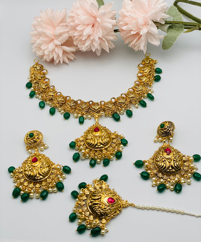 Semi-Bridal Gold-Plated Necklace Set |1GM| Simzdesignz |