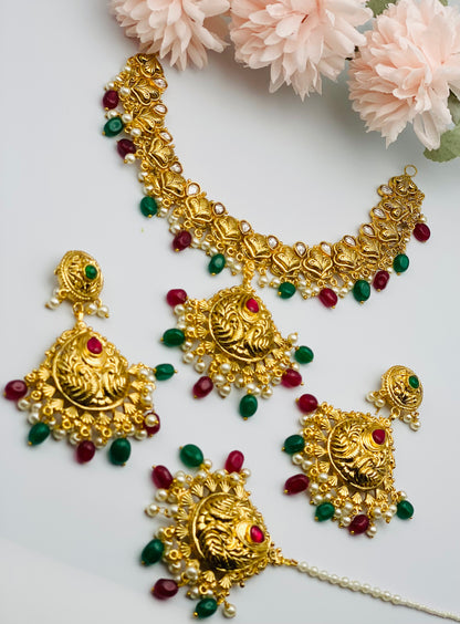 Semi-Bridal Gold-Plated Necklace Set |1GM| Simzdesignz |