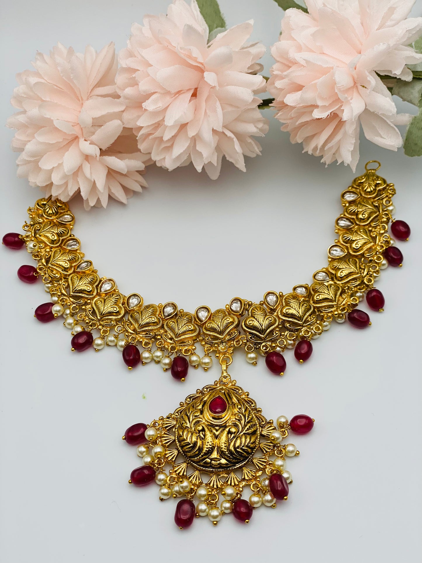 Semi-Bridal Gold-Plated Necklace Set |1GM| Simzdesignz |