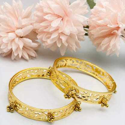 Gold-Plated Ghungroo Bangles | Simzdesignz |