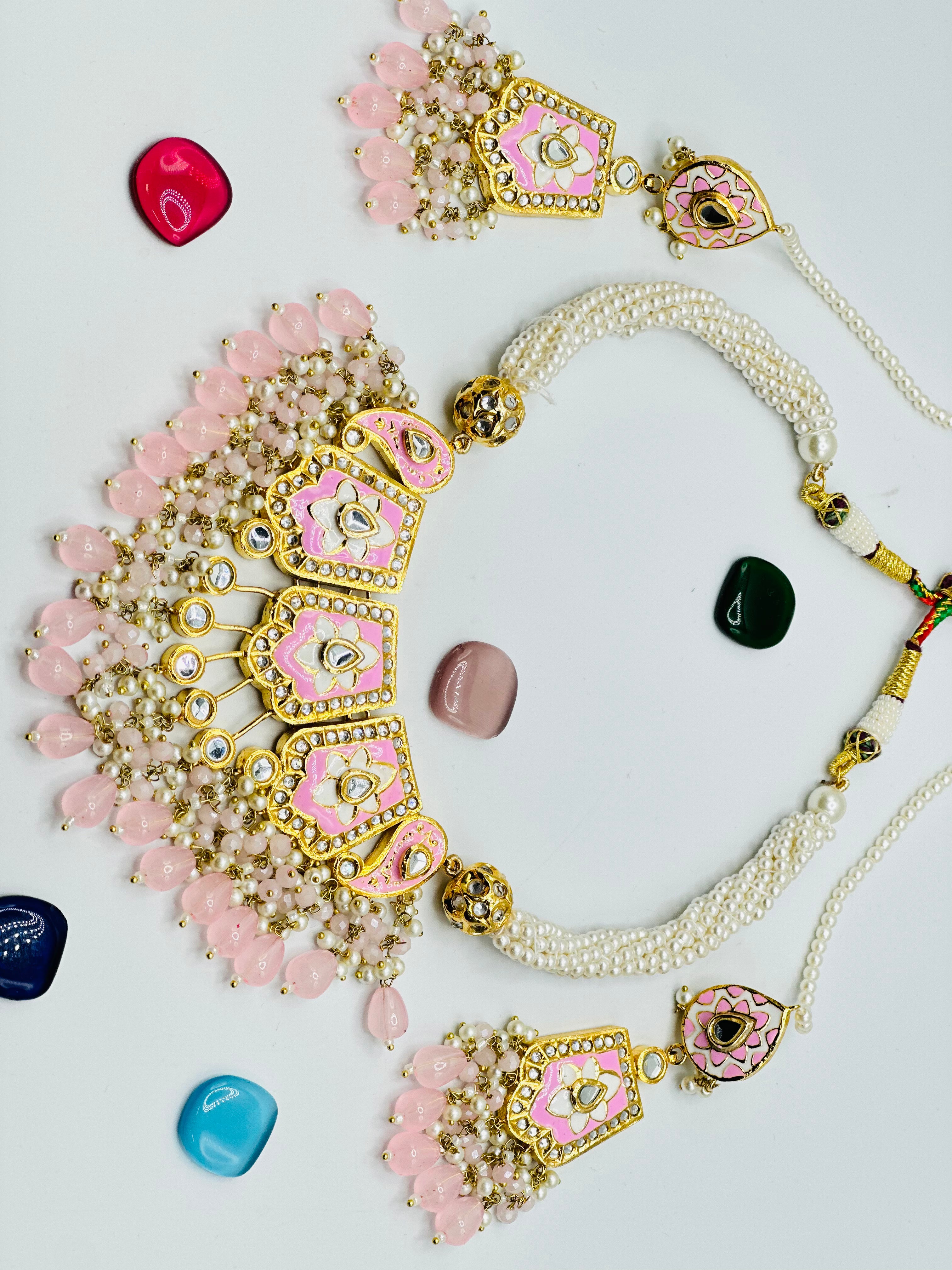 Zakkera Elegant Thappa Kundan Necklace | Simzdesignzz |