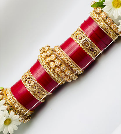 Meenakari Rajasthani Kundan Chooda | Bridal Chooda | Simzdesignz |