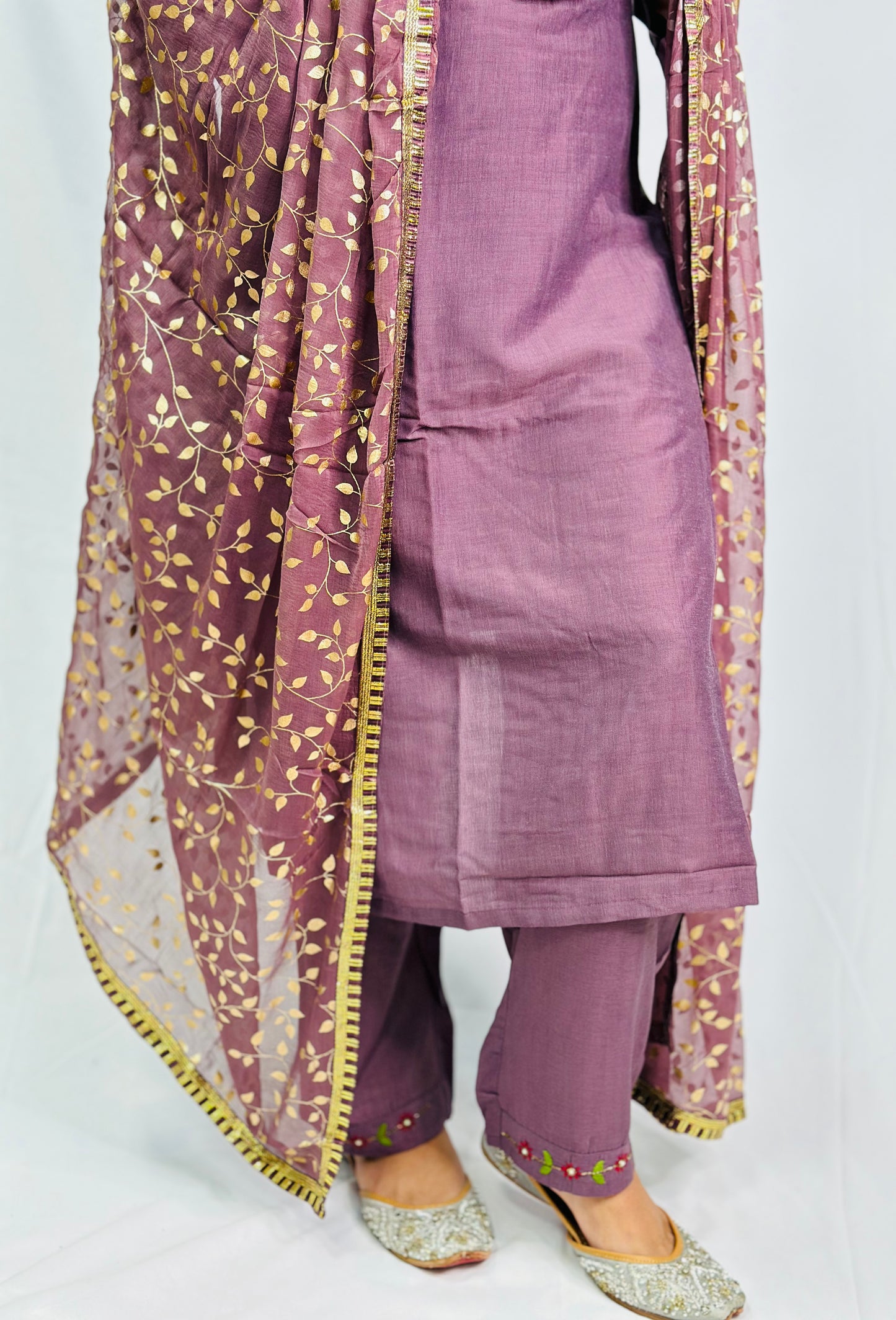 Nazila  Three Piece Suit With Plazzo And Beautiful Fully Embroidered Dupatta | Simzdesignzz |