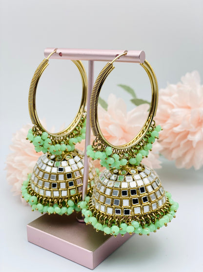 Lightweight Jhumki Hoop Type Earrings | Simzdesignzz |