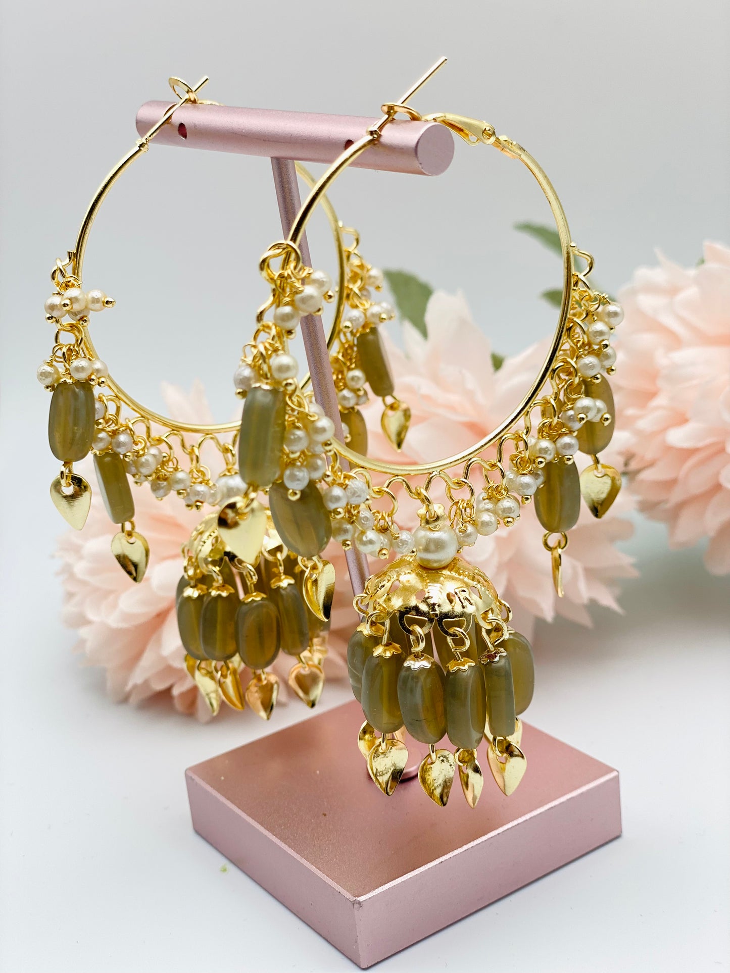 Traditional Lightweight Waliyan Hoop Jhumki  Earrings | Simzdesignzz |