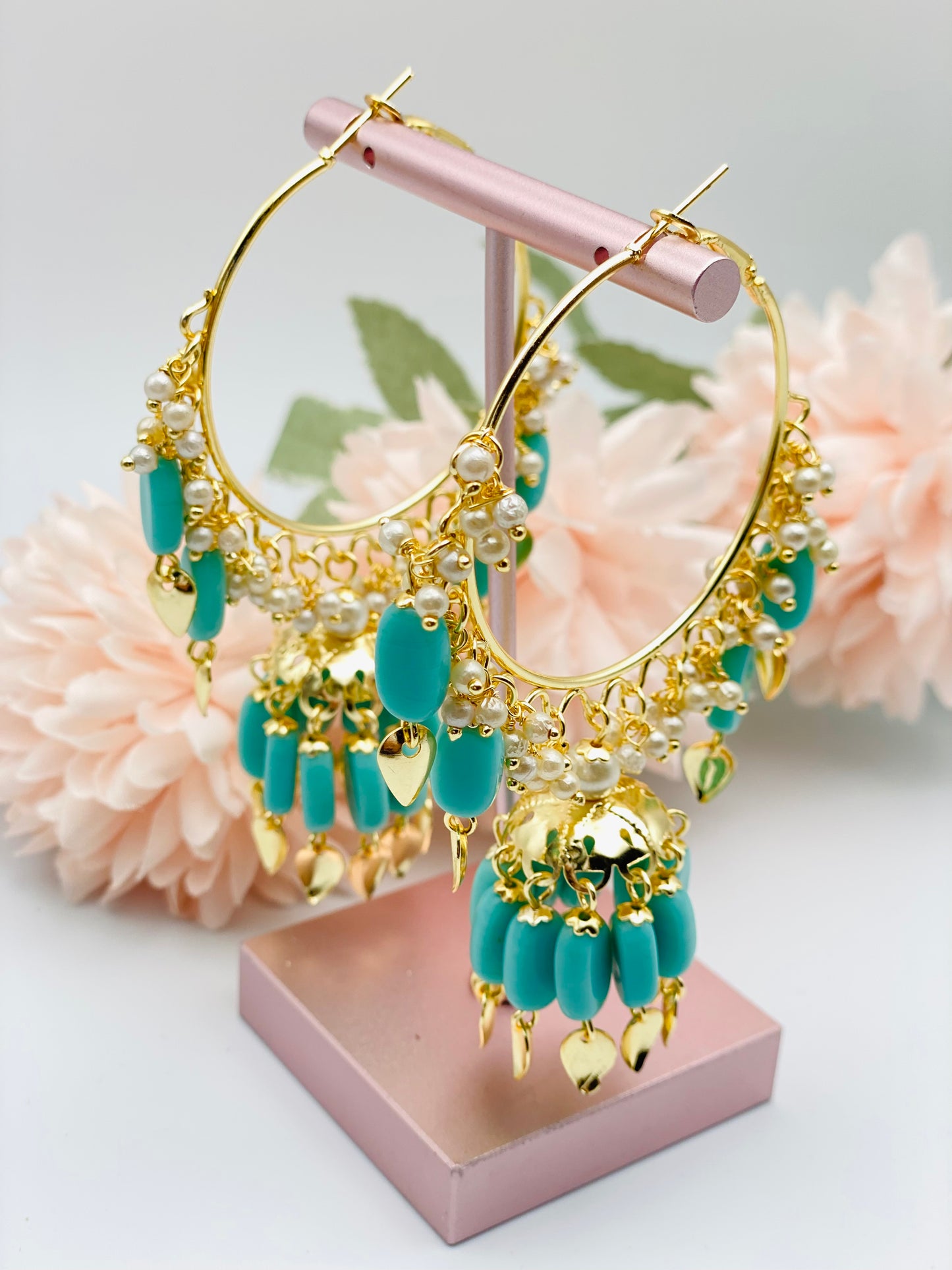 Traditional Lightweight Waliyan Hoop Jhumki  Earrings | Simzdesignzz |