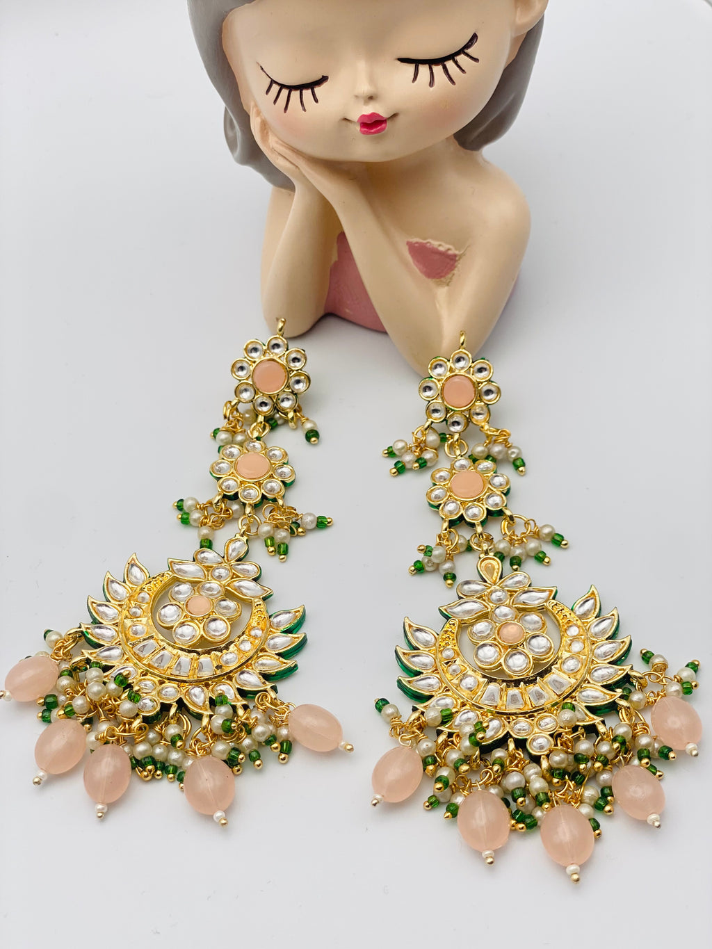 Weightless Kundan Earrings | Simzdesignzz |