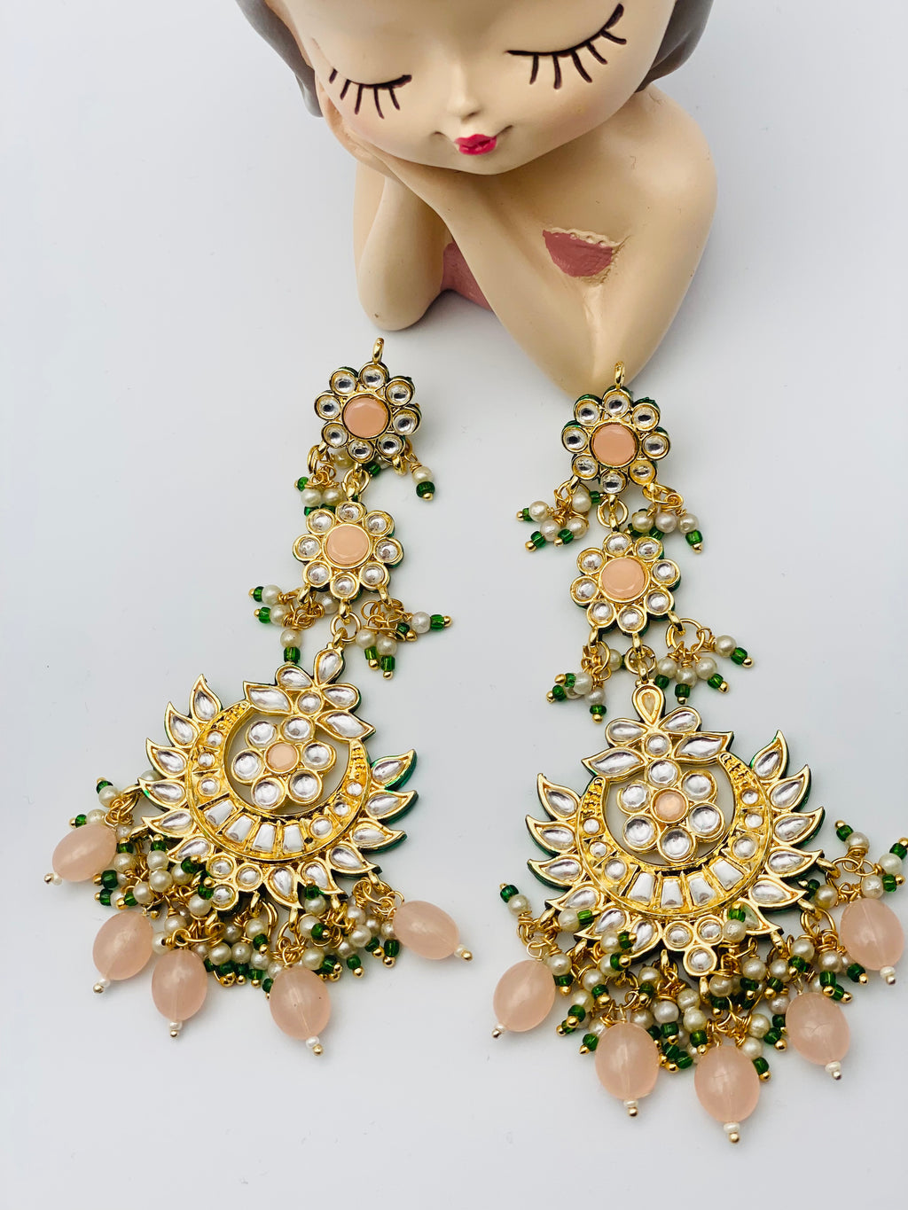 Weightless Kundan Earrings | Simzdesignzz |