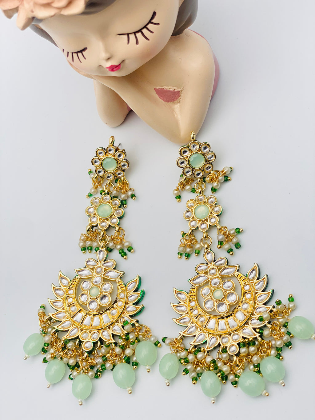 Weightless Kundan Earrings | Simzdesignzz |