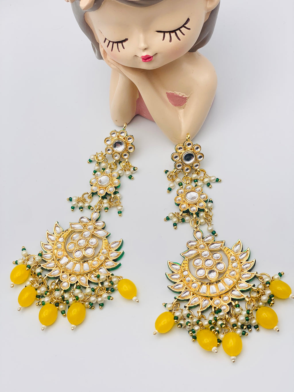 Weightless Kundan Earrings | Simzdesignzz |
