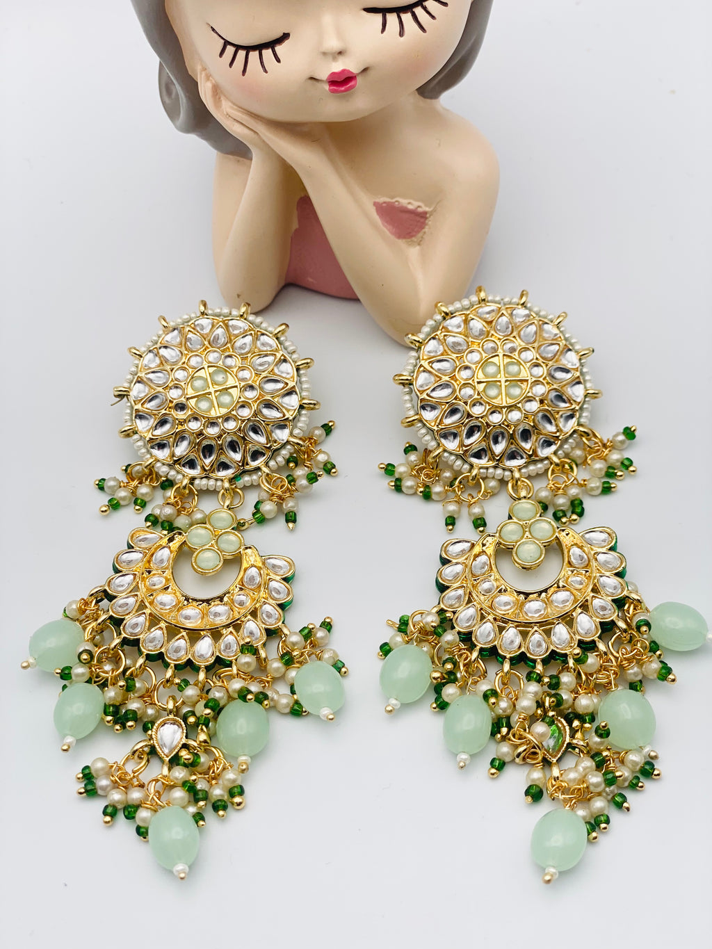 Weightless Kundan Earrings | Simzdesignzz |