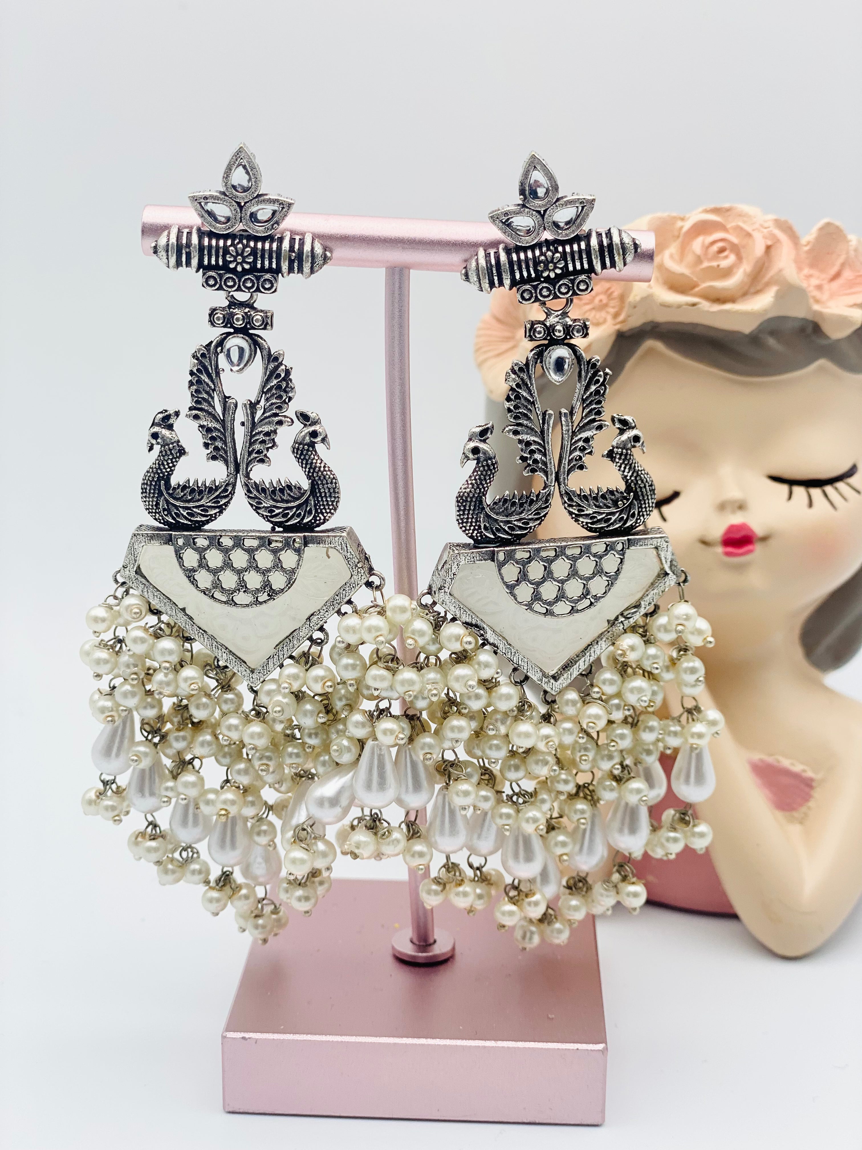 Trending Oxidized Earrings | Hanging Earrings | Morni Earrings | Simzdesignzz |