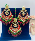 Bollywood Meenakari Earrings And Tikka | Simzdesignzz |