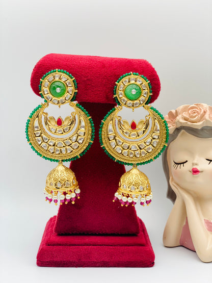 U-Shape Tyani Kundan Earrings | Sizdesignzz |