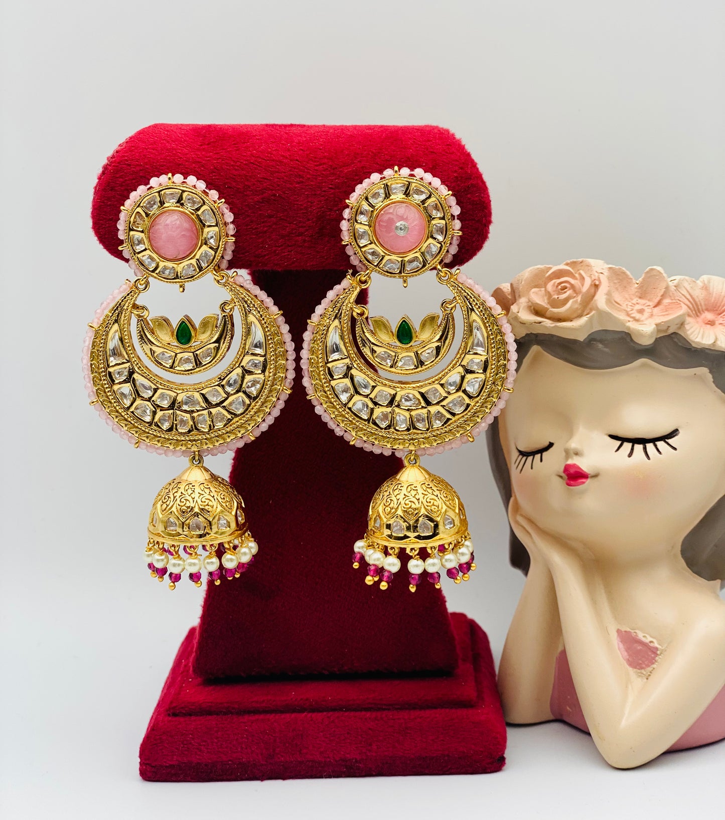 U-Shape Tyani Kundan Earrings | Sizdesignzz |