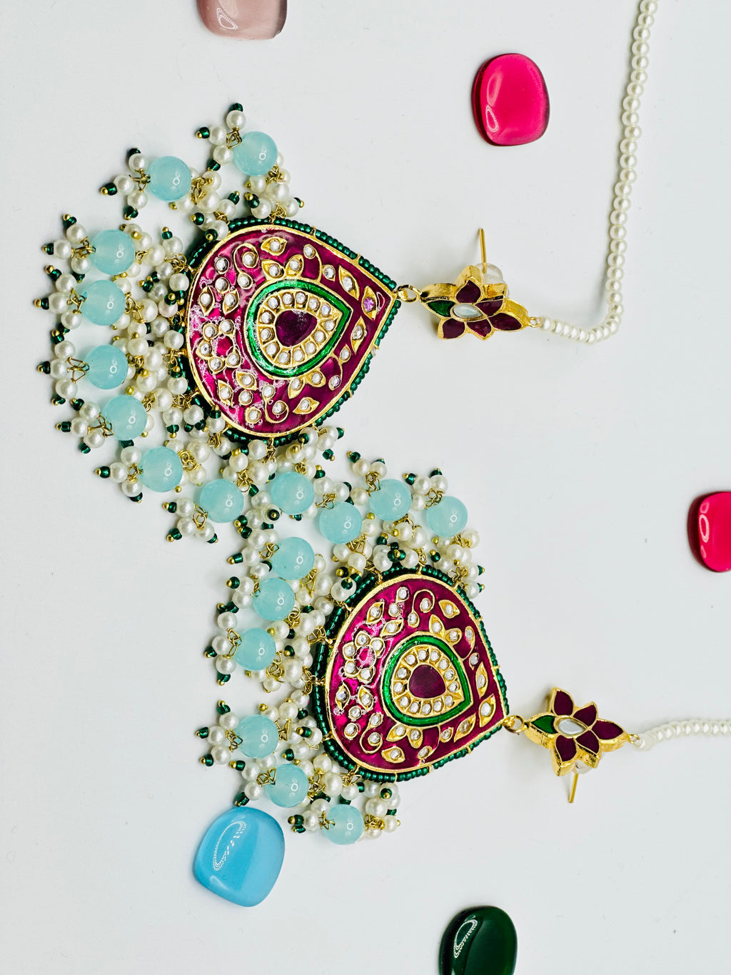 Zeenat Thappa Kundan Earrings | Simzdesignzz |