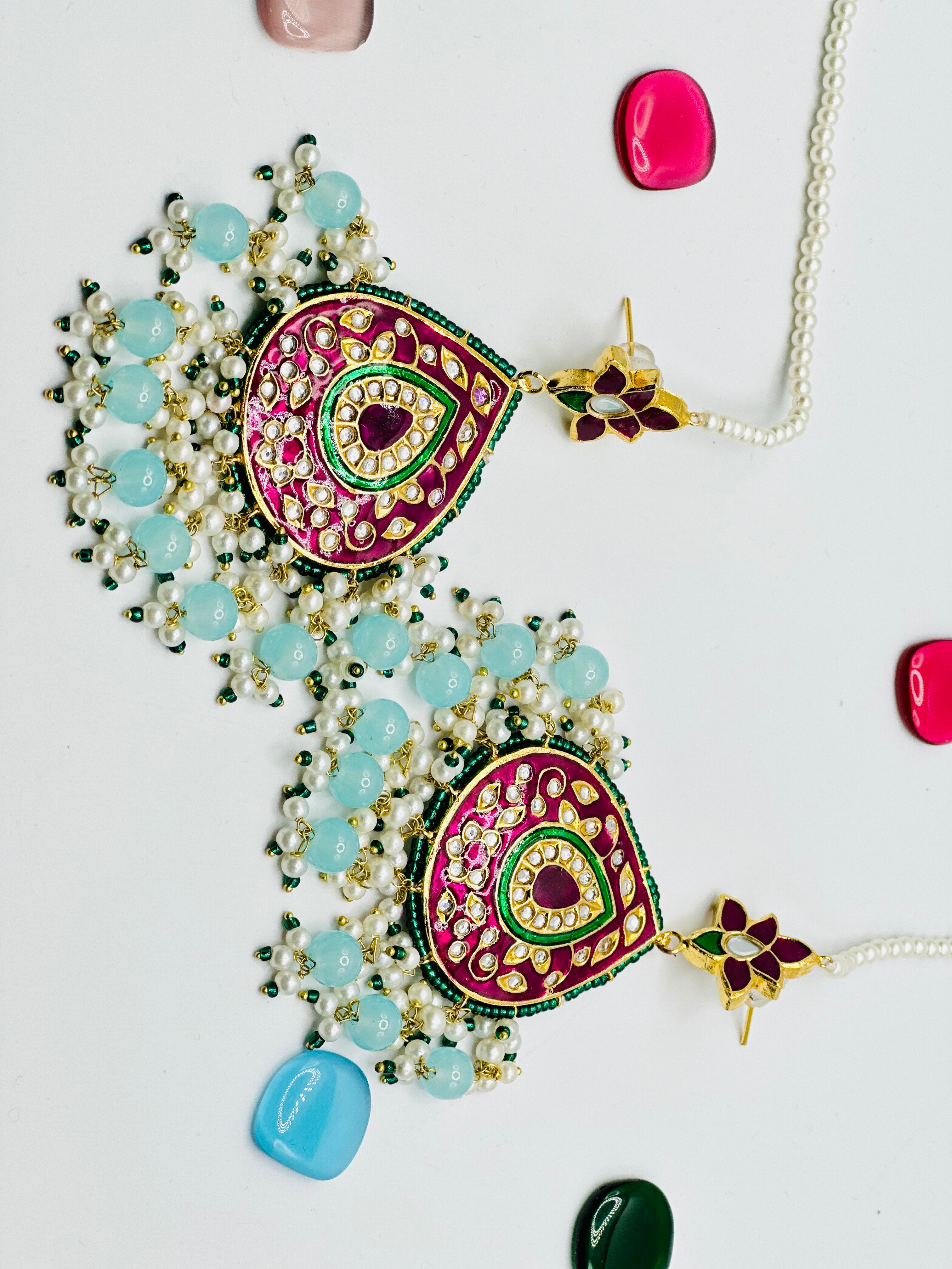 Zeenat Thappa Kundan Earrings | Simzdesignzz |