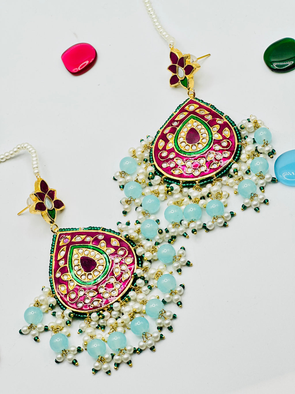 Zeenat Thappa Kundan Earrings | Simzdesignzz |