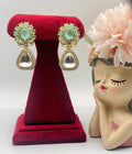 Deep-Sea Tyani Kundan Earrings | Simzdesignzz |