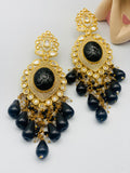 Alice Black Tyani Kundan Earrings | Simzdesignzz |