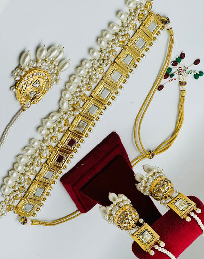 Beautiful Pakistani Necklace With Mirror Work | Simzdesignzz |