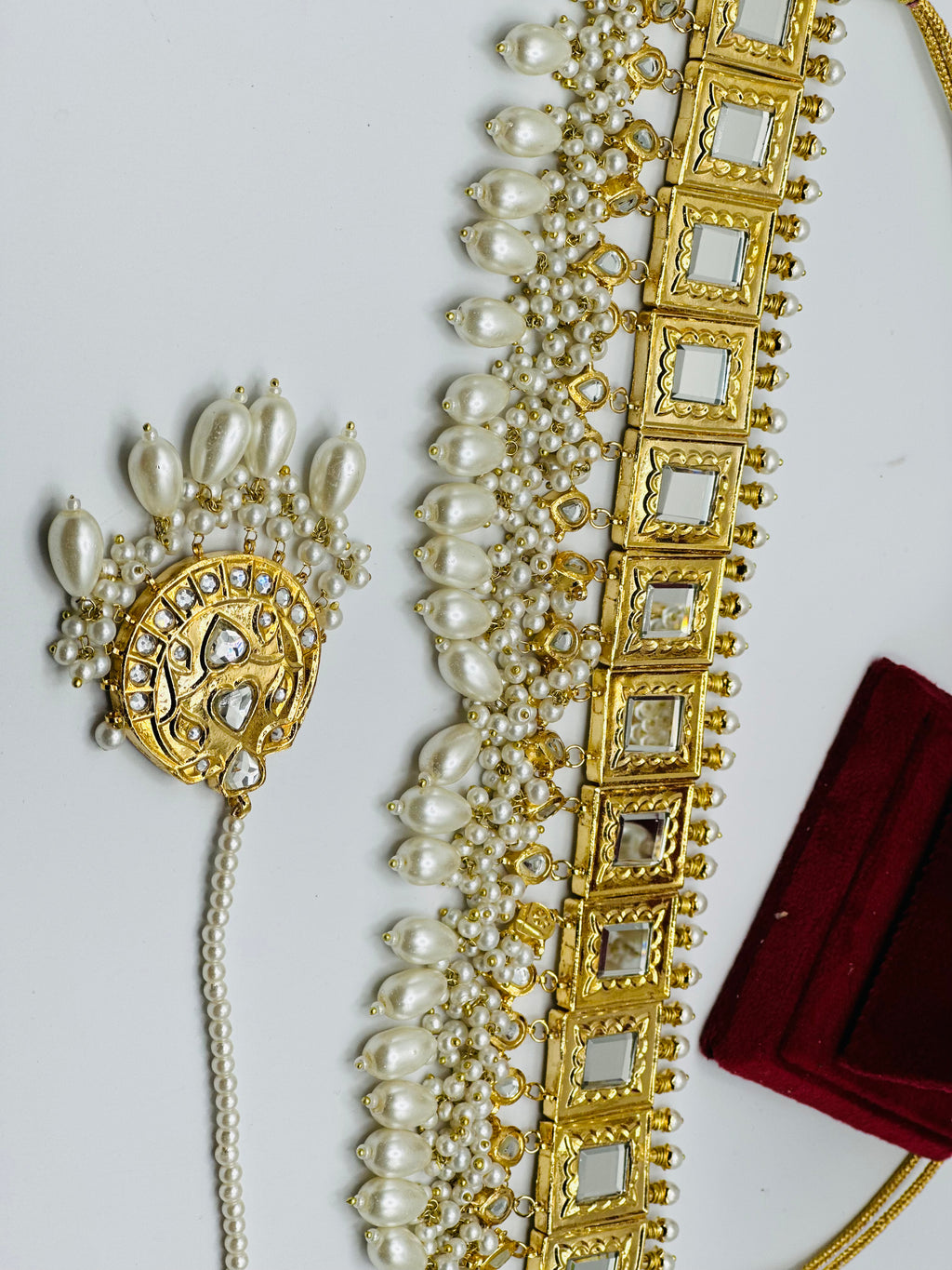 Beautiful Pakistani Necklace With Mirror Work | Simzdesignzz |