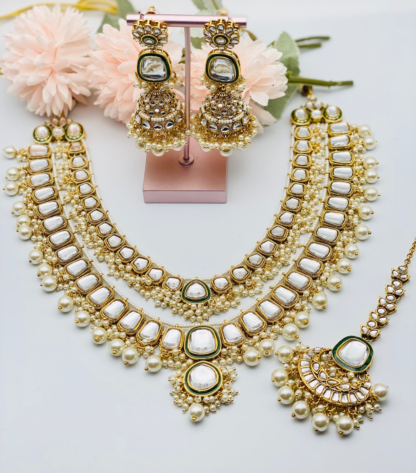 Double-Layered Kundan Ranihaar Necklace | Simzdesignzz |