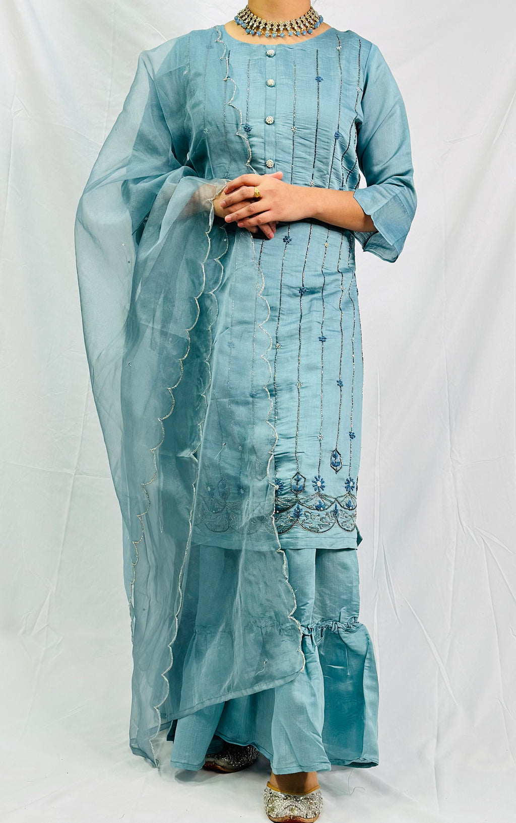 Aradhya Suit With Designer Pakistani Gurara And Dupatta | Simzdesignzz |