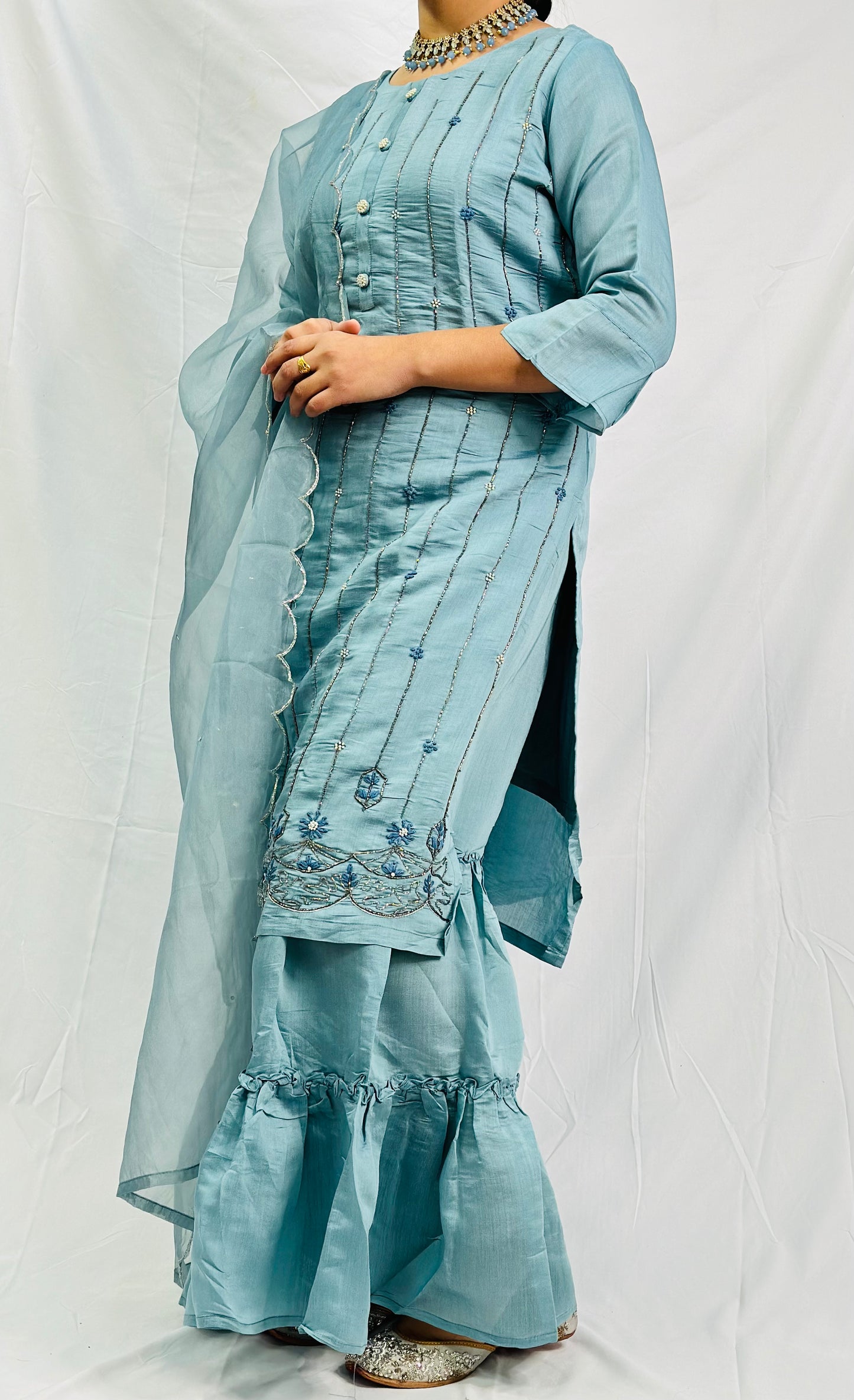 Aradhya Suit With Designer Pakistani Gurara And Dupatta | Simzdesignzz |