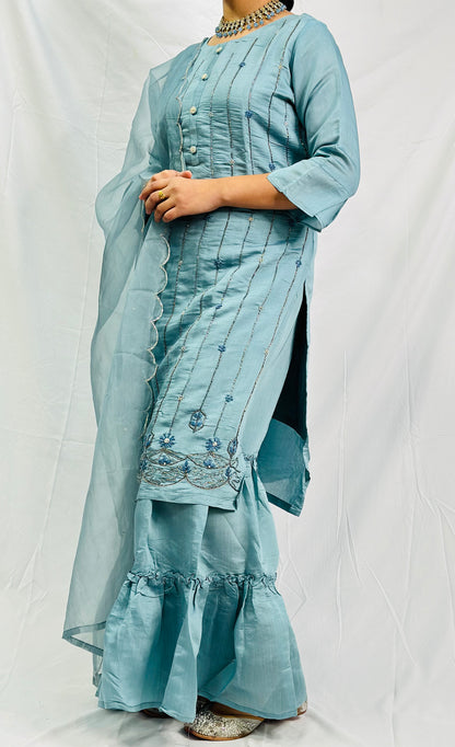 Aradhya Suit With Designer Pakistani Gurara And Dupatta | Simzdesignzz |