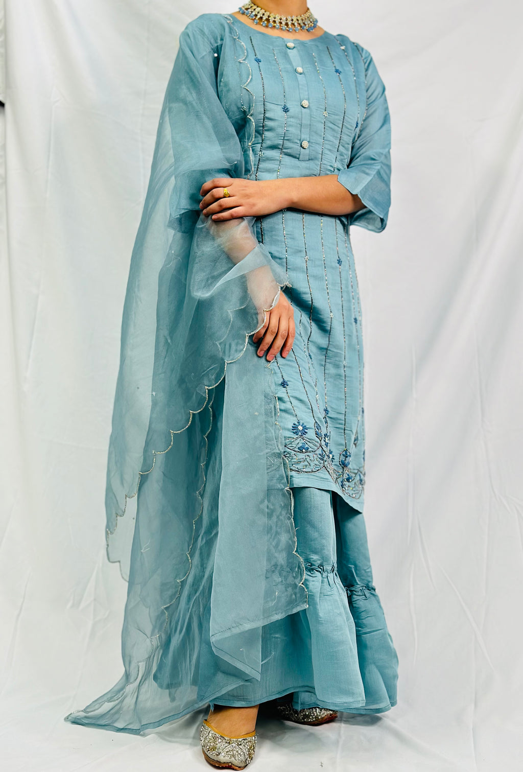 Aradhya Suit With Designer Pakistani Gurara And Dupatta | Simzdesignzz |