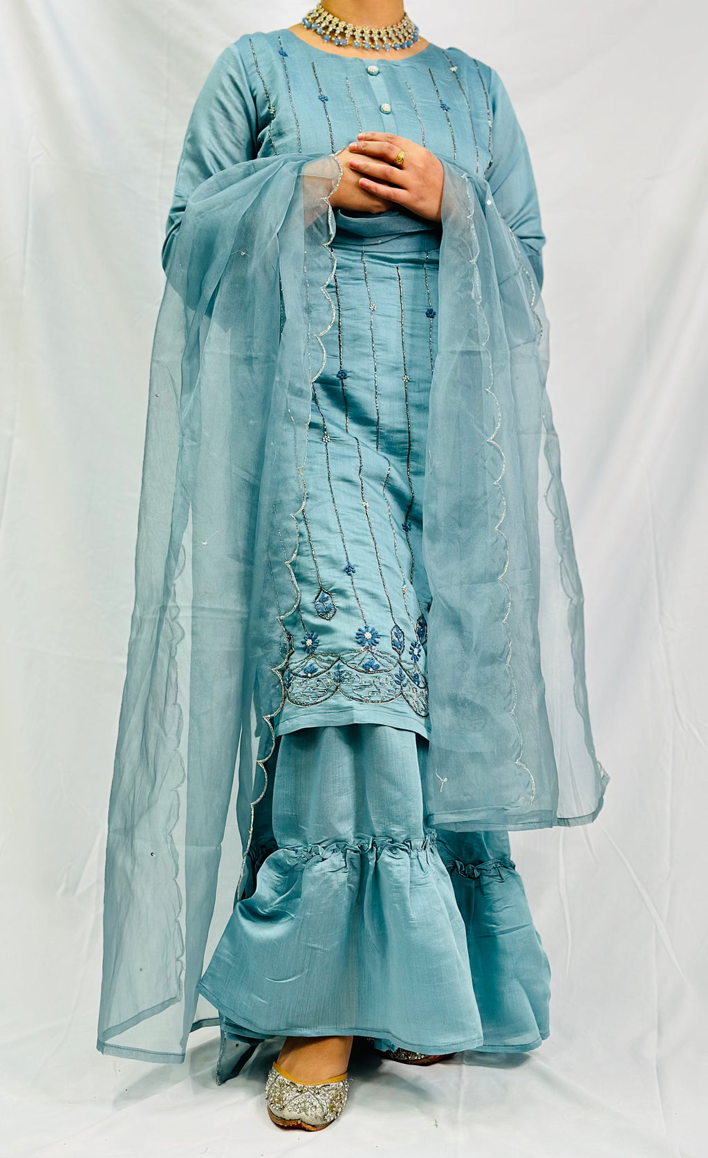 Aradhya Suit With Designer Pakistani Gurara And Dupatta | Simzdesignzz |