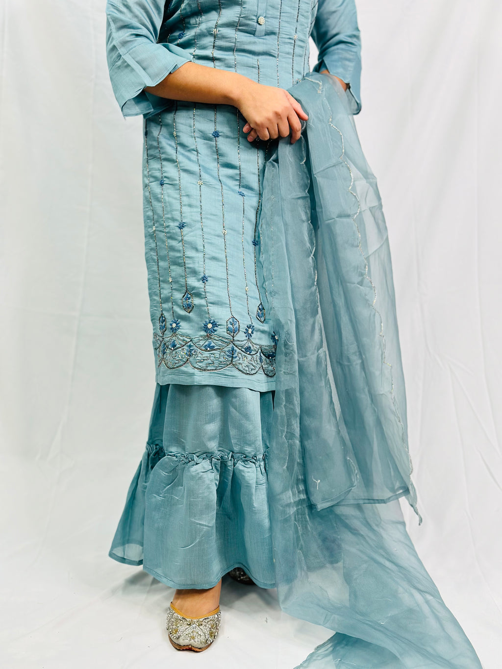 Aradhya Suit With Designer Pakistani Gurara And Dupatta | Simzdesignzz |