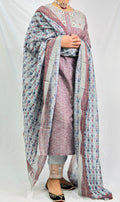 Anamika Three Piece Suit With Block Printed Dupatta | Simzdesignzz |