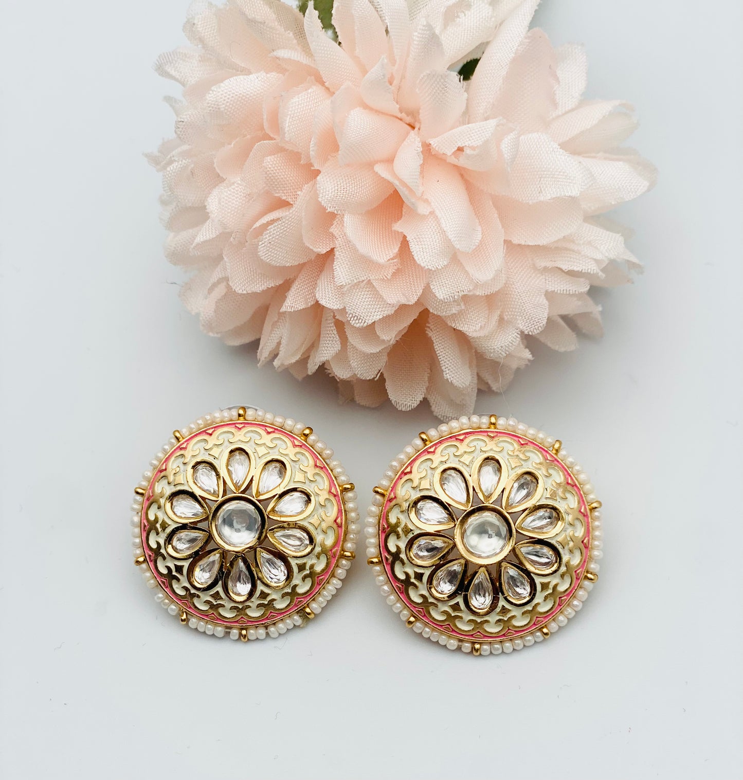 Stunning Hand-Painted Meenakari Studs | Simzdesignzz |