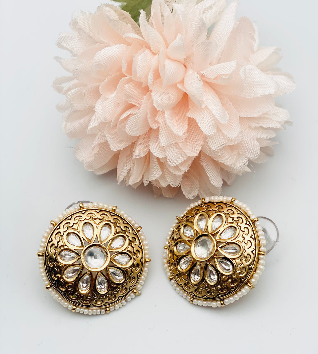 Stunning Hand-Painted Meenakari Studs | Simzdesignzz |