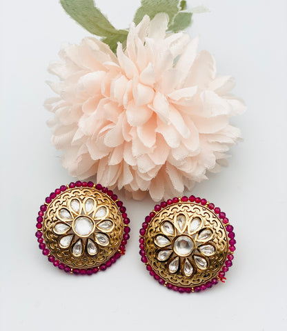 Stunning Hand-Painted Meenakari Studs | Simzdesignzz |