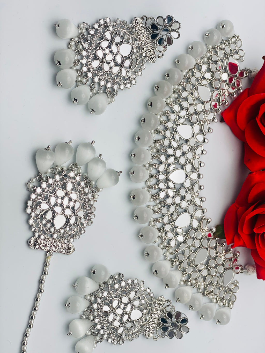 High-Quality Mirror Polki Necklace | Simzdesignzz |