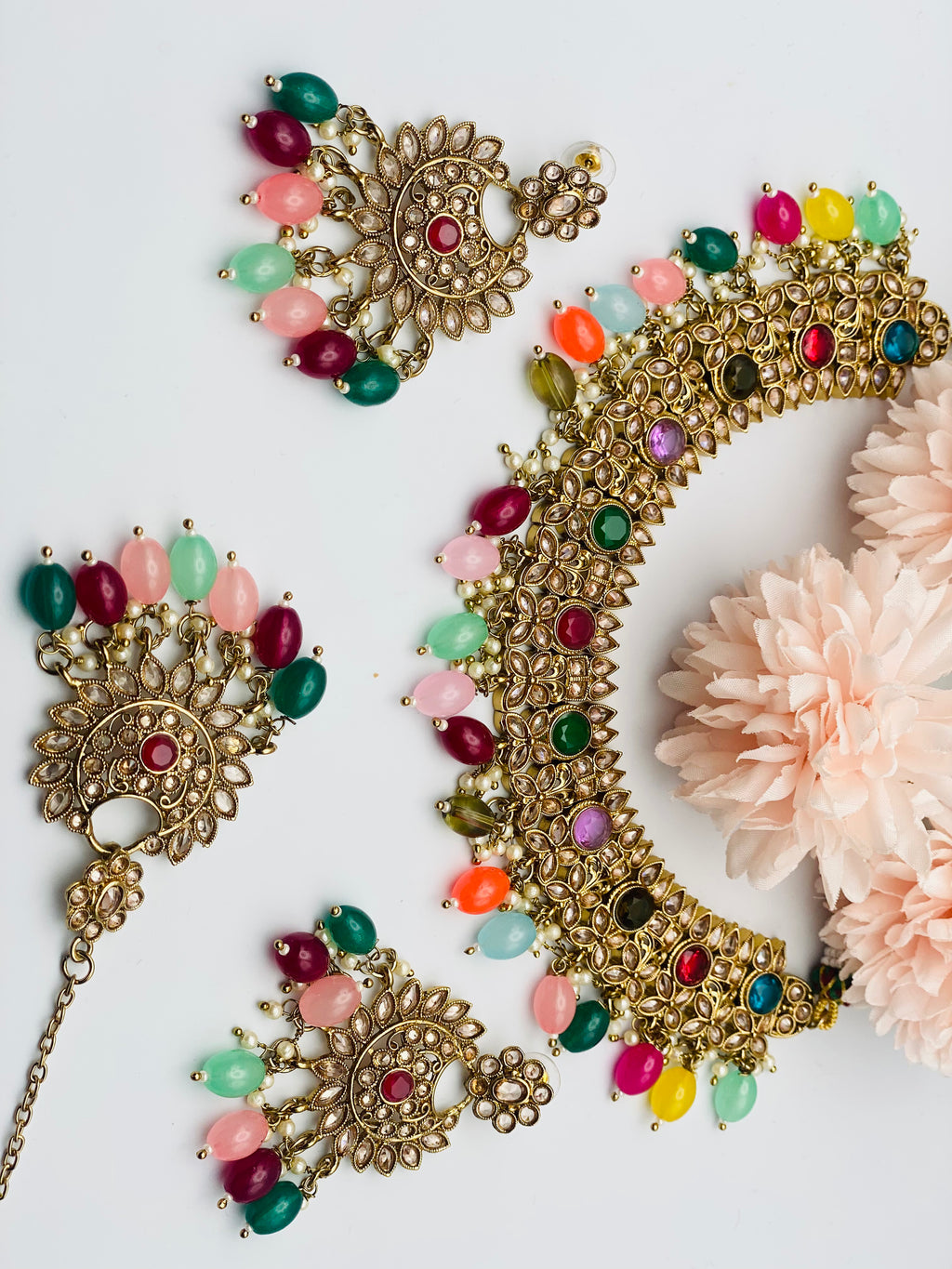 Antique Necklace In Polki | Simzdesignzz |