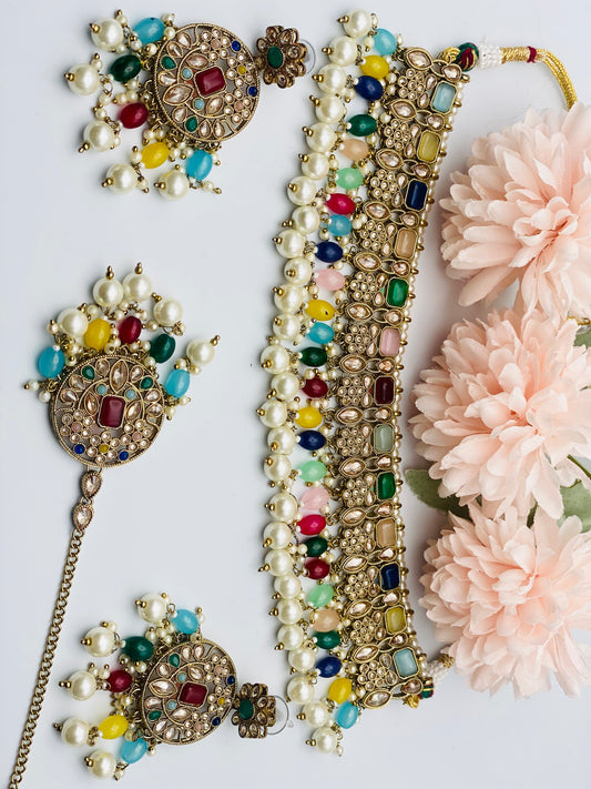 Stunning Polki Necklace With Beautiful Stones | Simzdesignzz |